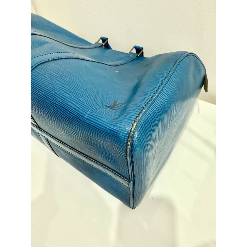 Louis Vuitton Toledo Blue Epi Leather Keepall 50 Travel Bag - Picture 12 of 15